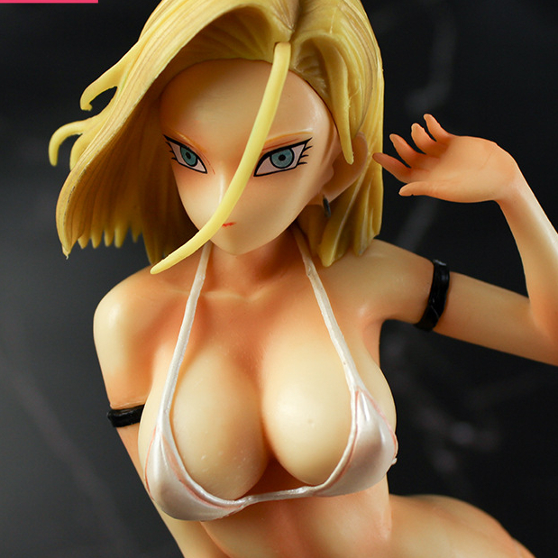 Mô hình nữ Cast off Android 18 ca0 25cm Bãi Biển Figure anime manga decor trang trí bàn học bàn làm việc