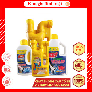 Thông cống siêu tốc chính hãng sifa, chất thông trị nghẹt bồn cầu, hiệu quả sau 3-5phút 700gr/1400gr/1600g