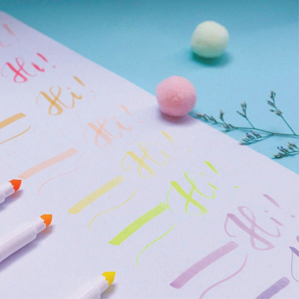 Bút Dạ Màu Bút Lông Màu 20 Màu SWMC008 Pastel Washable Fiber Pen Bút Lông Màu Rửa Được Thiên Long Camshop