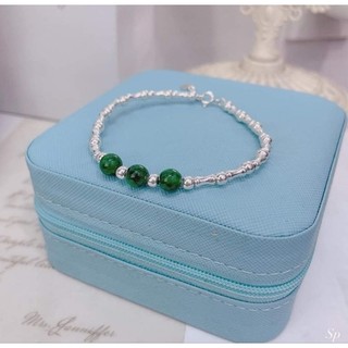 Charm ống bạc xâu vòng