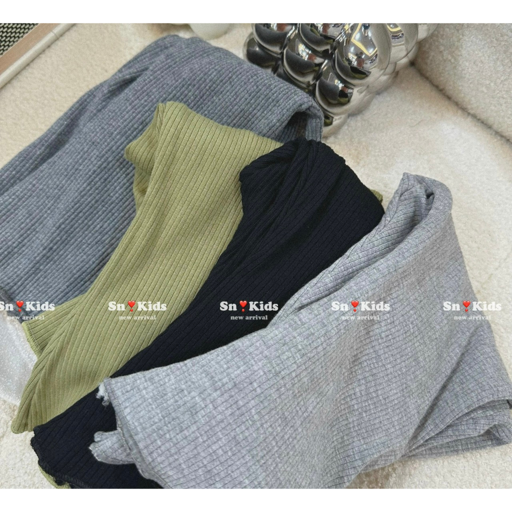 Quần dài cho bé gái , sét quần tăm ống loe dày dặn sành điệu cho bé gái 10-30kg