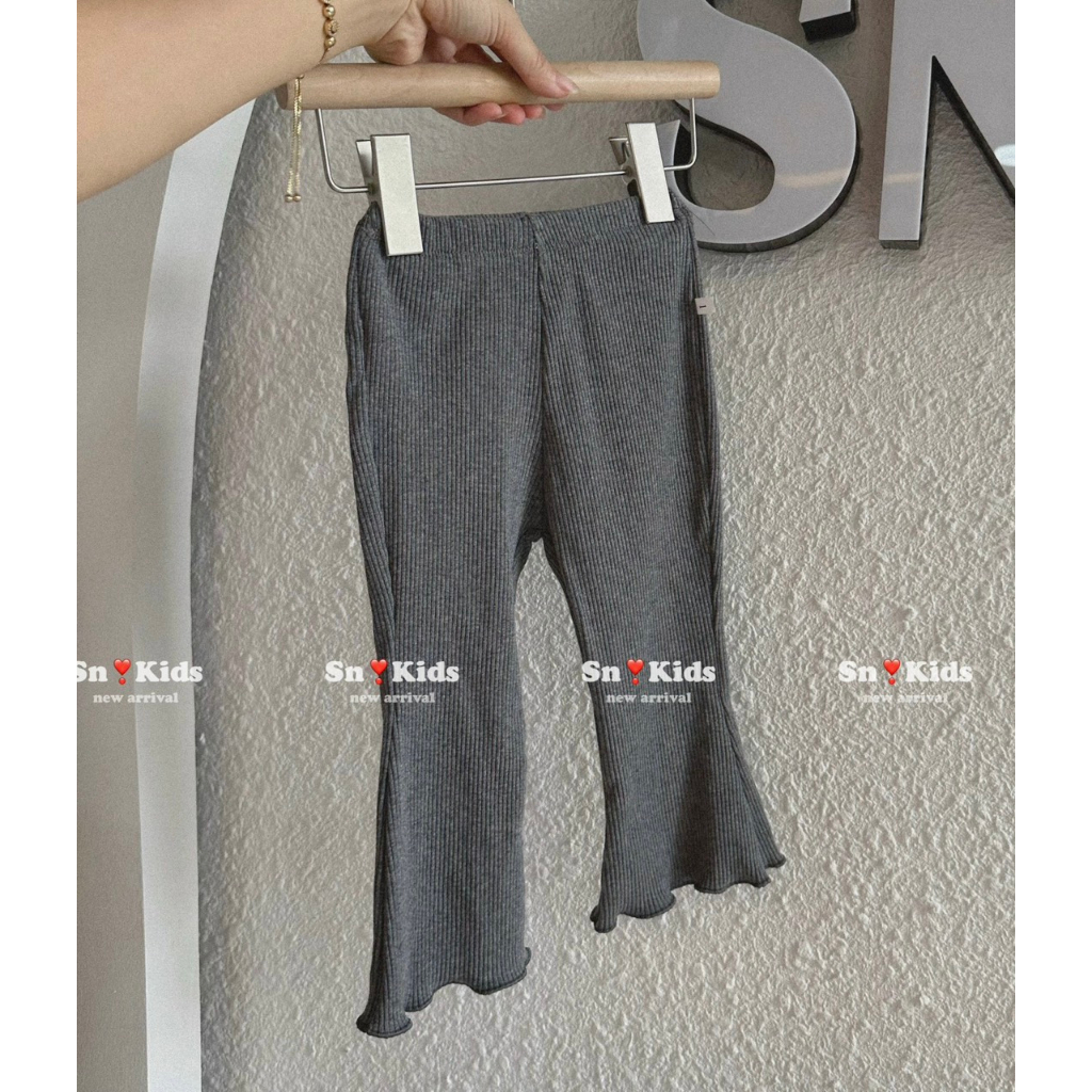 Quần dài cho bé gái , sét quần tăm ống loe dày dặn sành điệu cho bé gái 10-30kg