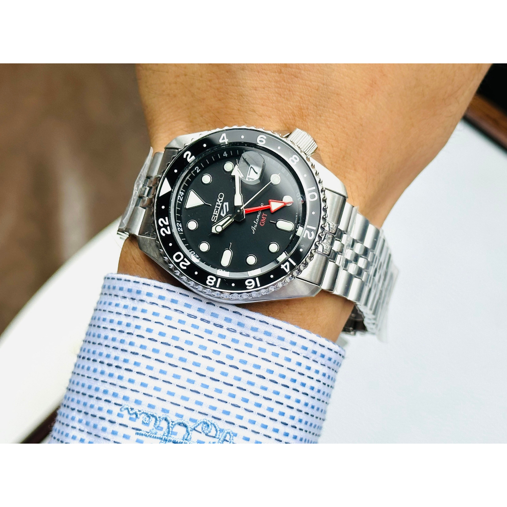 Đồng Hồ Nam SEIKO Sport BATMAN GMT SSK001K1 Chính Hãng Tặng Dây Da Cao Cấp