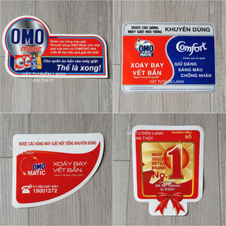 Combo 10 tem omo dán máy giặt - tem omo máy giặt - tem omo trang trí máy giặt