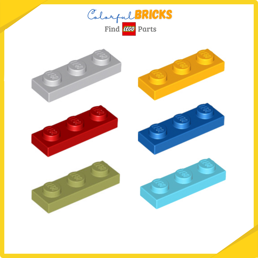 Lego part chính hãng Tấm cơ bản 1x3 | Plate 1x3 | ID: 3623