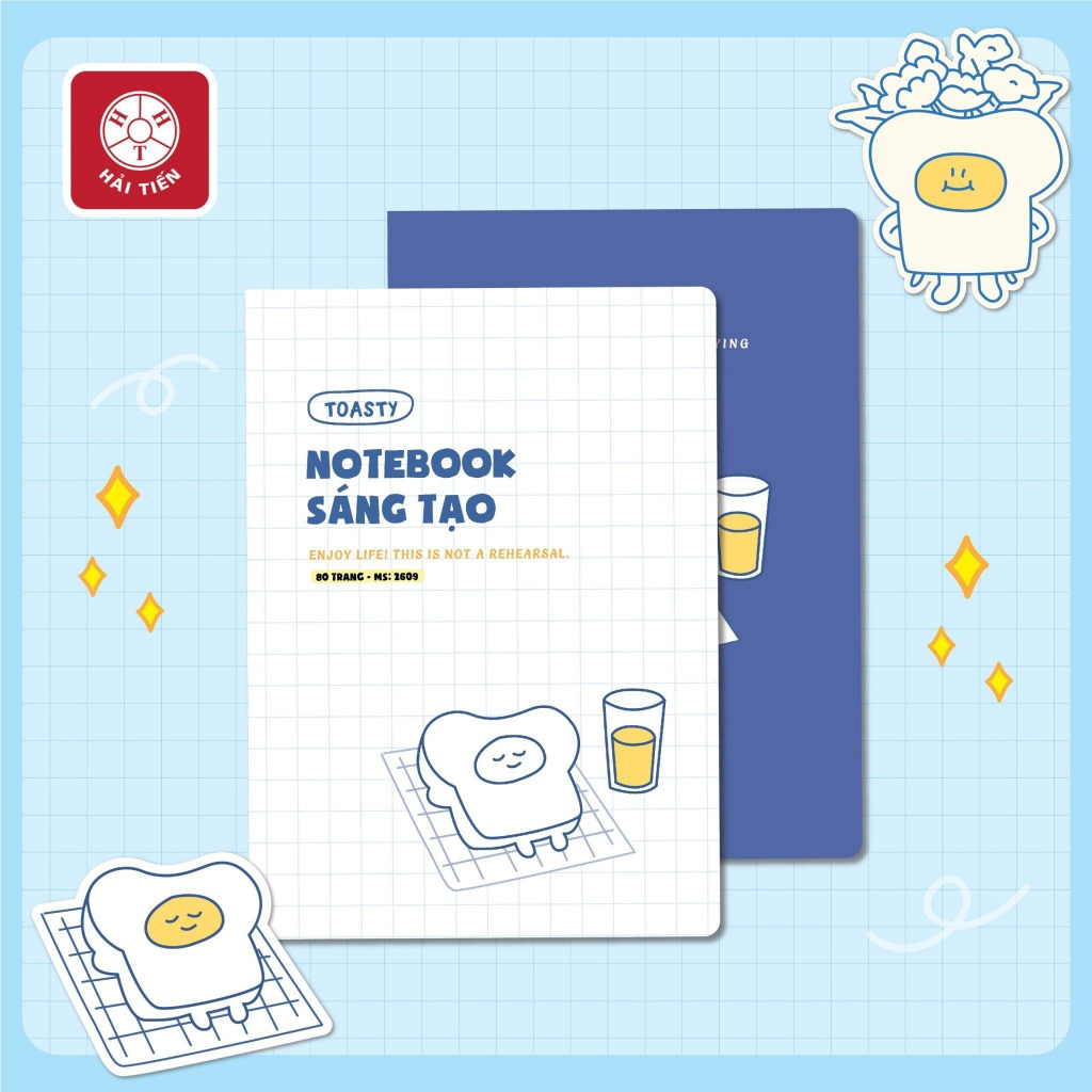 HẢI TIẾN Vở kẻ ngang Sáng tạo 200trang (Lốc 05 quyển)