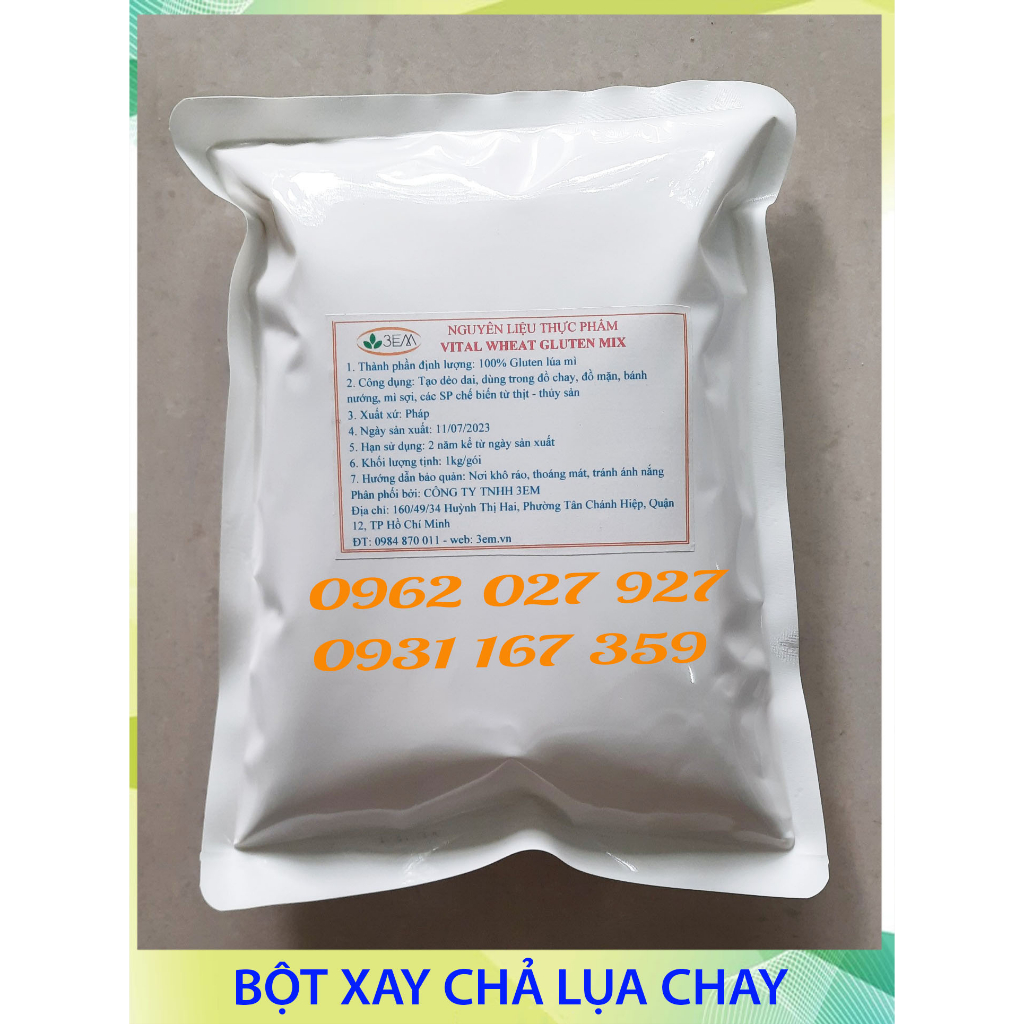 1KG BỘT LÀM CHẢ LỤA CHAY - GLUTEN MIX
