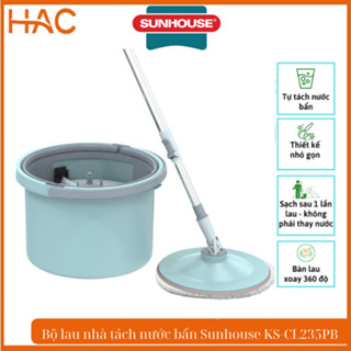 Bộ Chổi Lau Nhà Tách Nước Bẩn Thông Minh Sunhouse KS-CL235PB - Bộ Chổi Lau Nhà 360 độ - Bộ Chổi Lau Nhà Thông Minh.