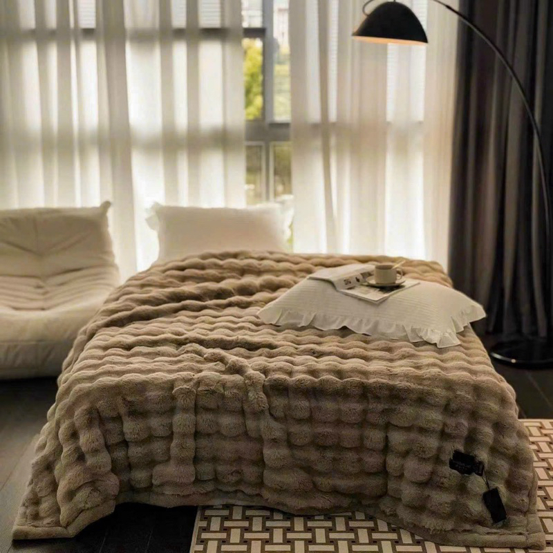 Chăn lông chồn siêu cấp Italy nặng 6kg size 2mx2m3