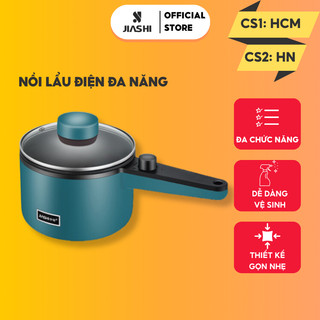 Nồi lẩu điện JIASHI mini đa năng 1,2l 1/2 tầng, công suất 600W dùng chi Chiên, Rán, Nấu,... NLD01