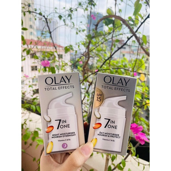 Kem Dưỡng Olay Total Effects 7 In 1 Ngày và Đêm dưỡng da, tái tạo và làm đẹp da một cách tối ưu, chống lão hóa 50ml | BigBuy360 - bigbuy360.vn