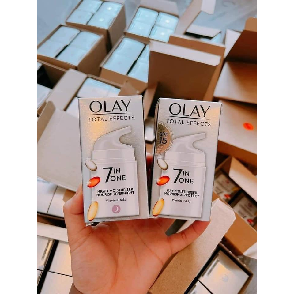 Kem Dưỡng Olay Total Effects 7 In 1 Ngày và Đêm dưỡng da, tái tạo và làm đẹp da một cách tối ưu, chống lão hóa 50ml | BigBuy360 - bigbuy360.vn