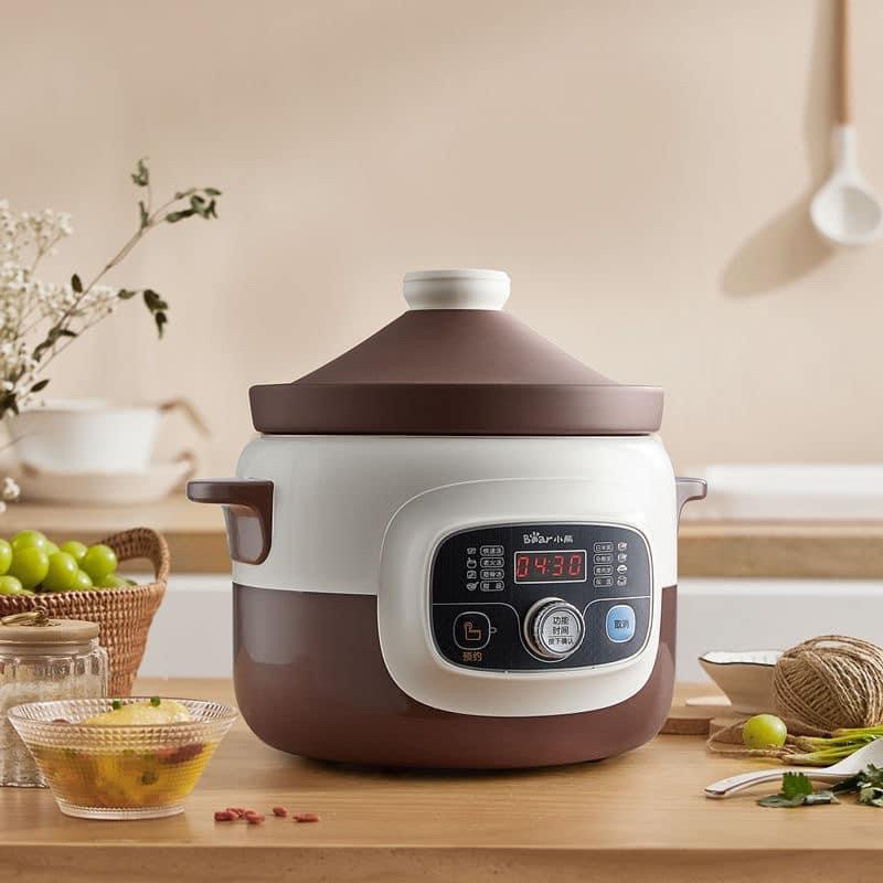 NỒI HẦM ĐA NĂNG BEAR 4L LÕI TỬ SA TƯ NHIÊN CAO CẤP