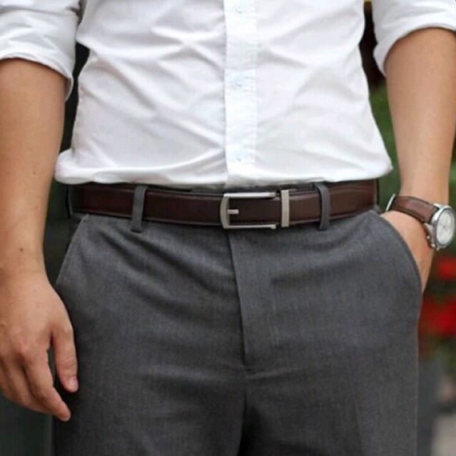 Thắt Lưng Nam Nử Da Thật TM33 bản 3.1cm khoá tự động giả kim sành điệu