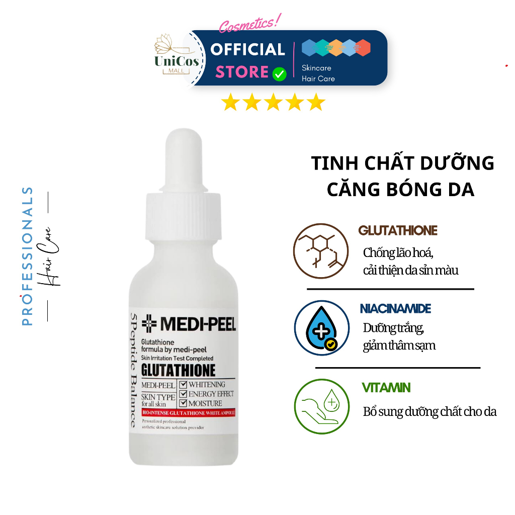 Serum Trắng Da Medi Peel Glutathione 600 White Ampoule Serum 30ml