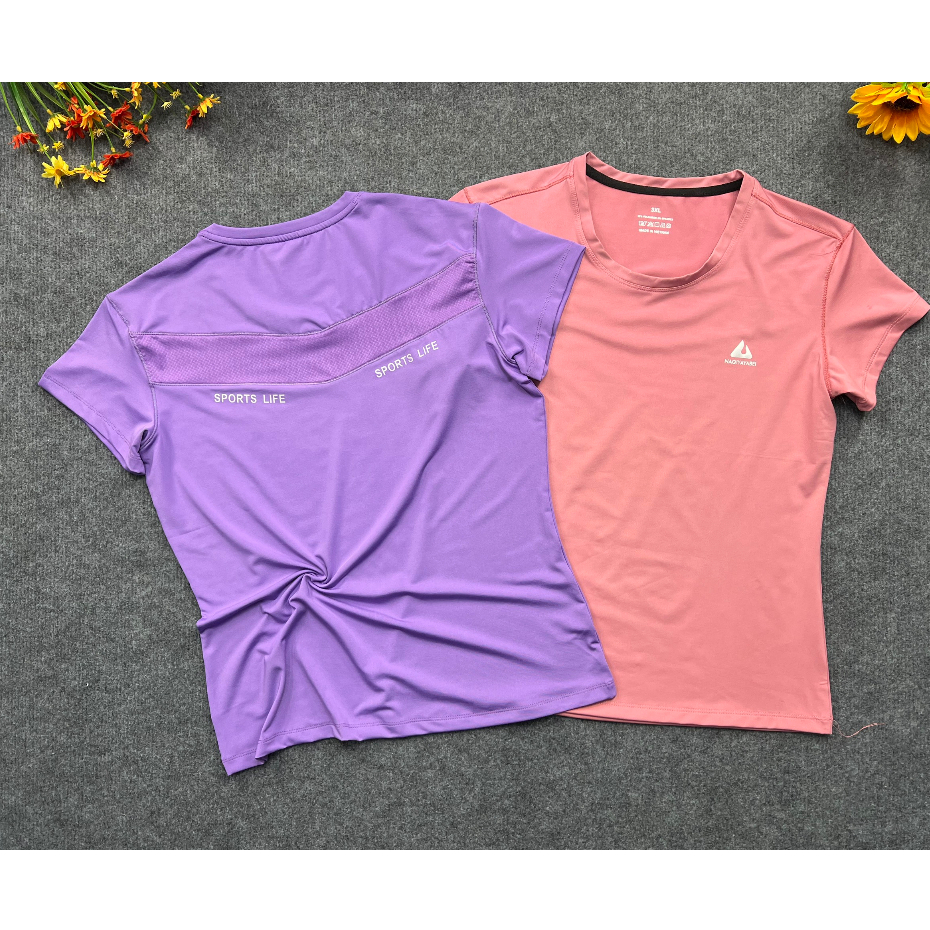 Áo thun nữ big size tập thể thao GYM -YOGA ,chất thun lạnh poly co giãn