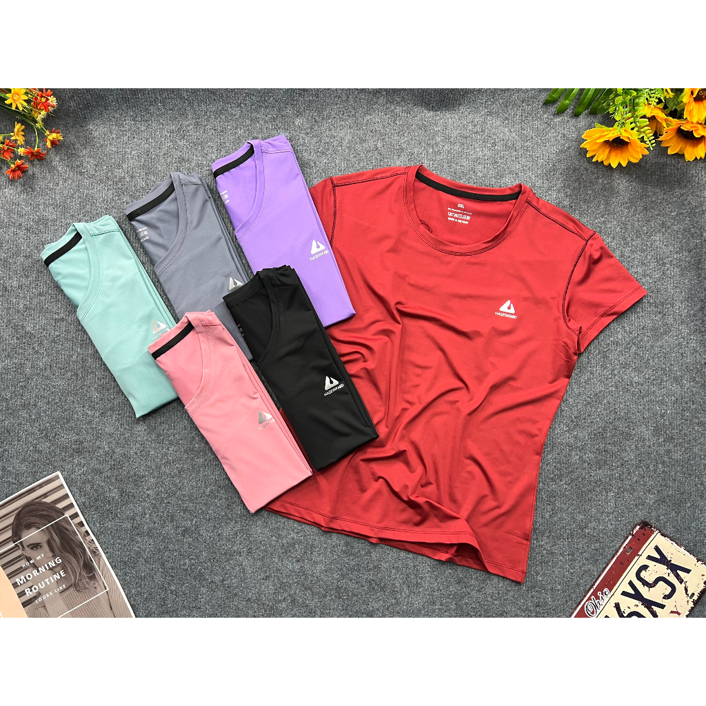Áo thun nữ big size tập thể thao GYM -YOGA ,chất thun lạnh poly co giãn