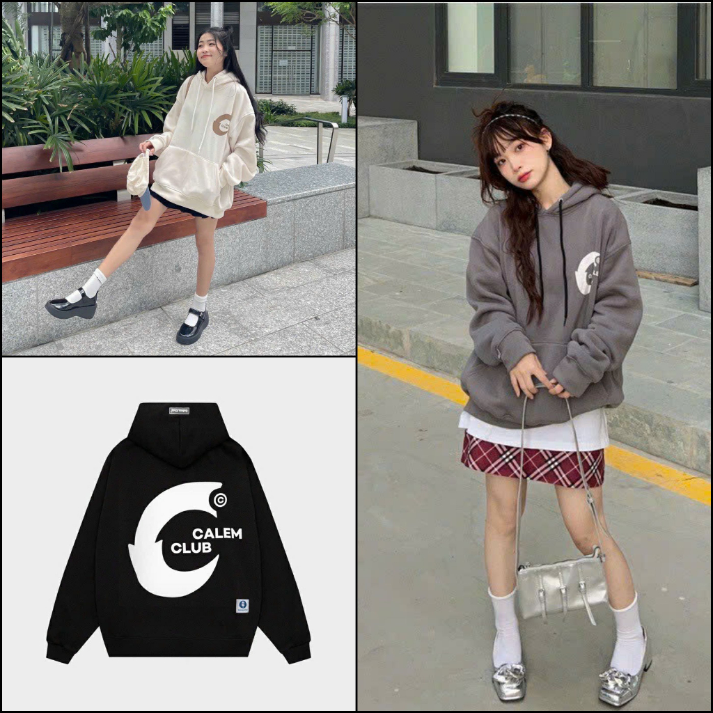 ÁO HOODIE - ÁO KHOÁC NỈ NGOẠI Dây full zip (Ảnh Thật) HOOIDE MỚI in chữ CALEM Shopmap