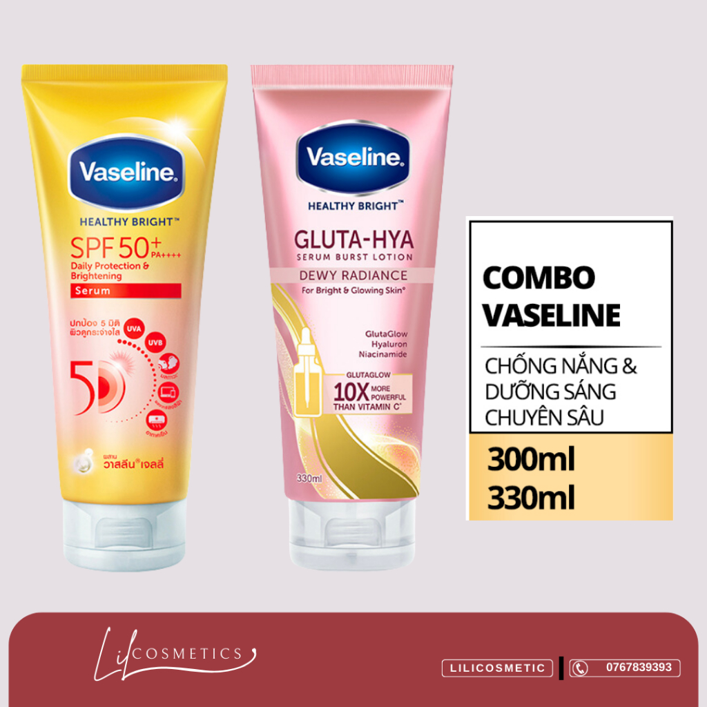 Sữa dưỡng thể Vaseline Gluta - Hya 10x - Sữa dưỡng thể Vasaline Thái 10x