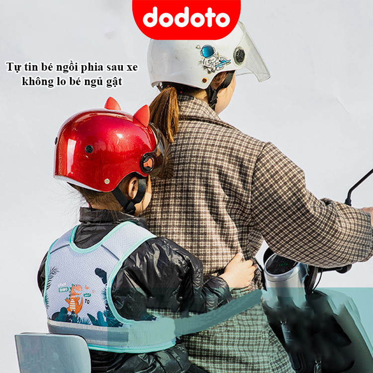 Đai đi xe máy cho bé 1-10 tuổi dodoto, đeo vai, thắt lưng, đai giữ bé ngồi xe máy