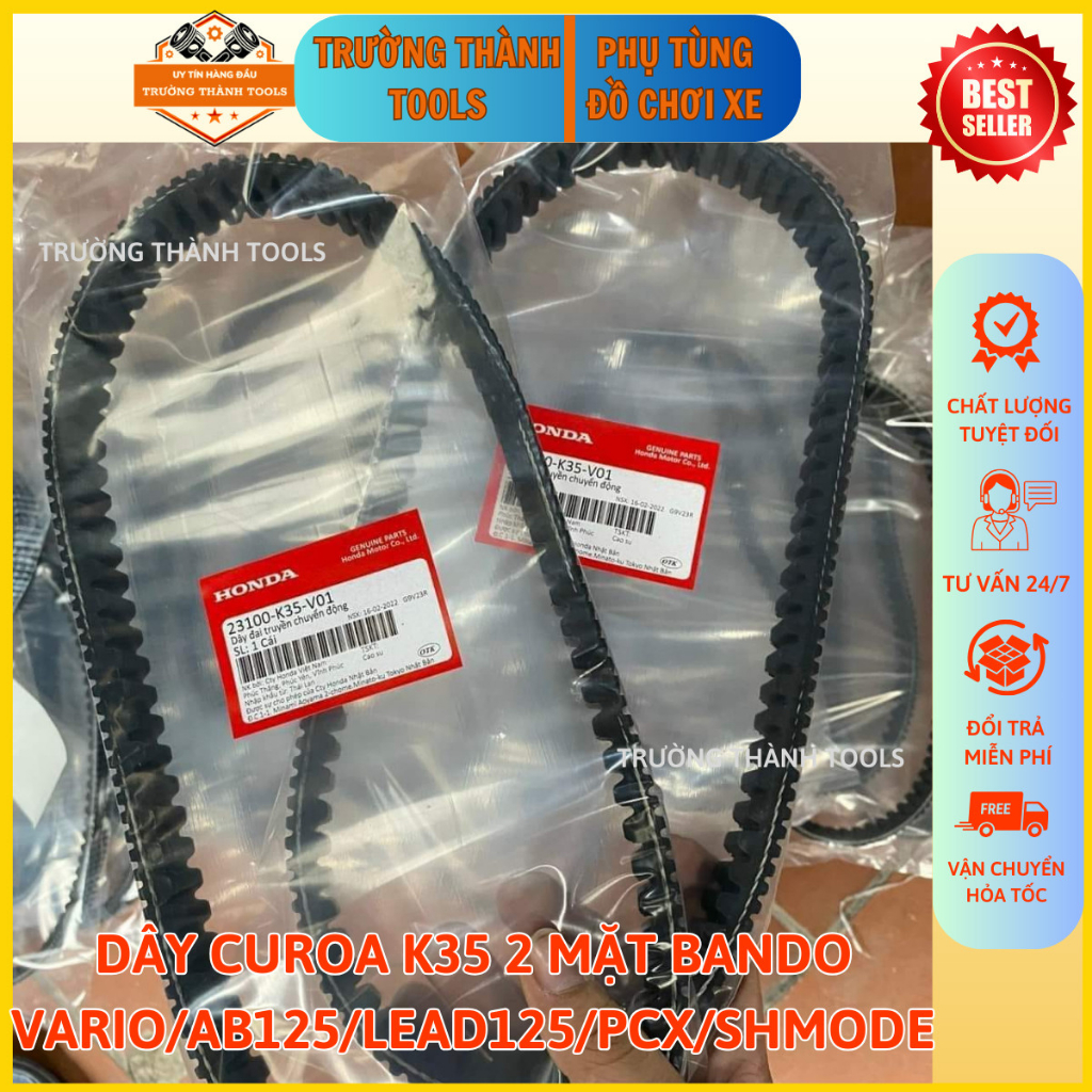 Dây curoa Vario/Lead/Abl125, dây đai chuyển động lắp cho Vario/ Lead125/AB125/PCX mã K35 Bando - TRƯỜNG THÀNH TOOLS