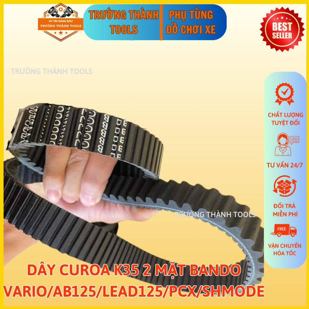 Dây curoa Vario/Lead/Abl125, dây đai chuyển động lắp cho Vario/ Lead125/AB125/PCX mã K35 Bando - TRƯỜNG THÀNH TOOLS
