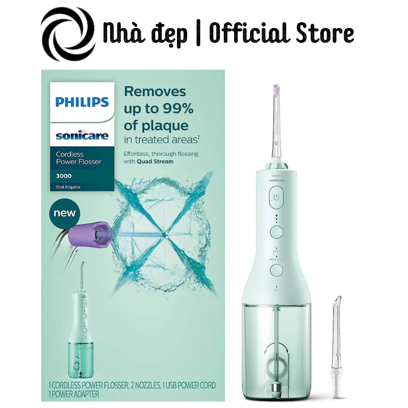 Máy Tăm Nước PHILIPS SONICARE HX3806, Công Nghệ Sóng Xung, Ngừa Sâu Răng, Mảng Bám, BH 12 Tháng,HàngChínhHãng,nhadep_99