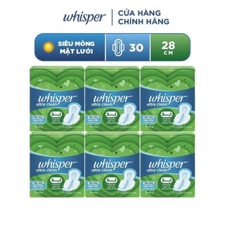 Băng vệ sinh whisper ultra clean đêm 28cm 5m