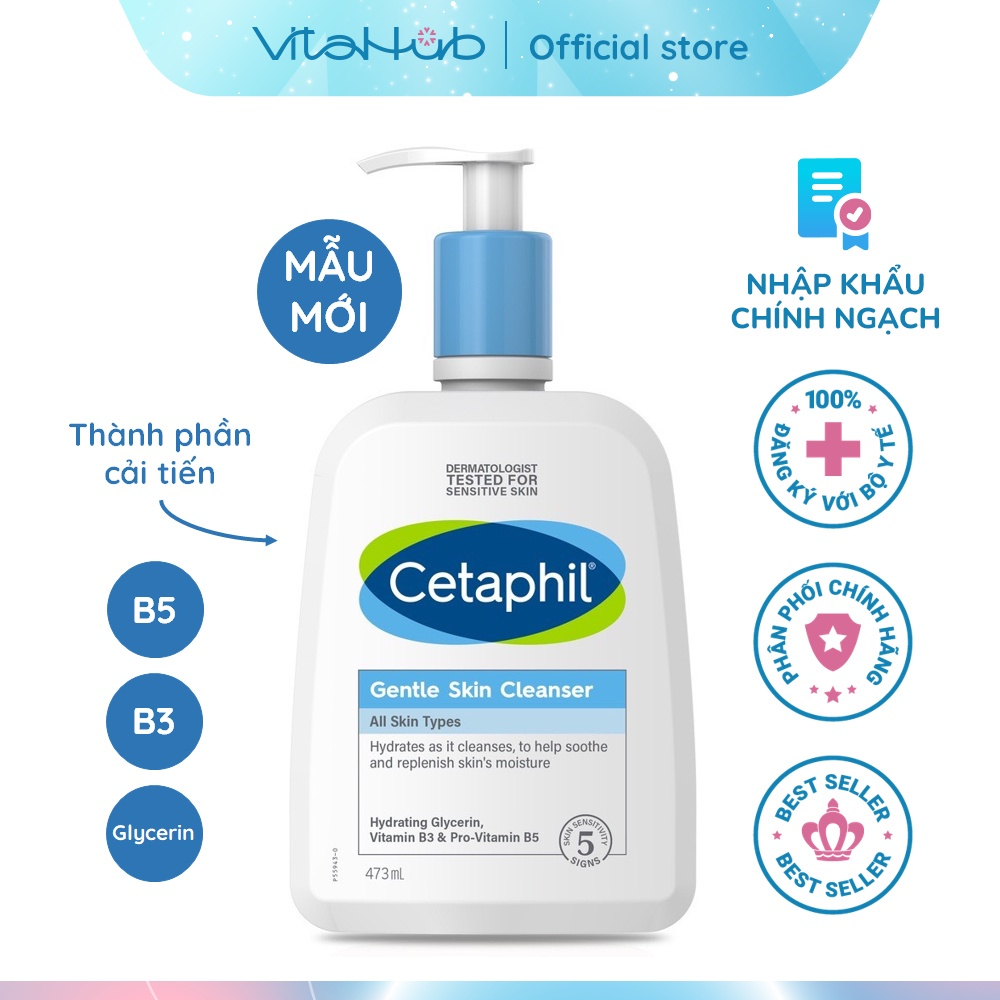 Sữa Rửa Mặt Cetaphil Gentle Skin Cleanser 500ml chính hãng | BigBuy360 - bigbuy360.vn