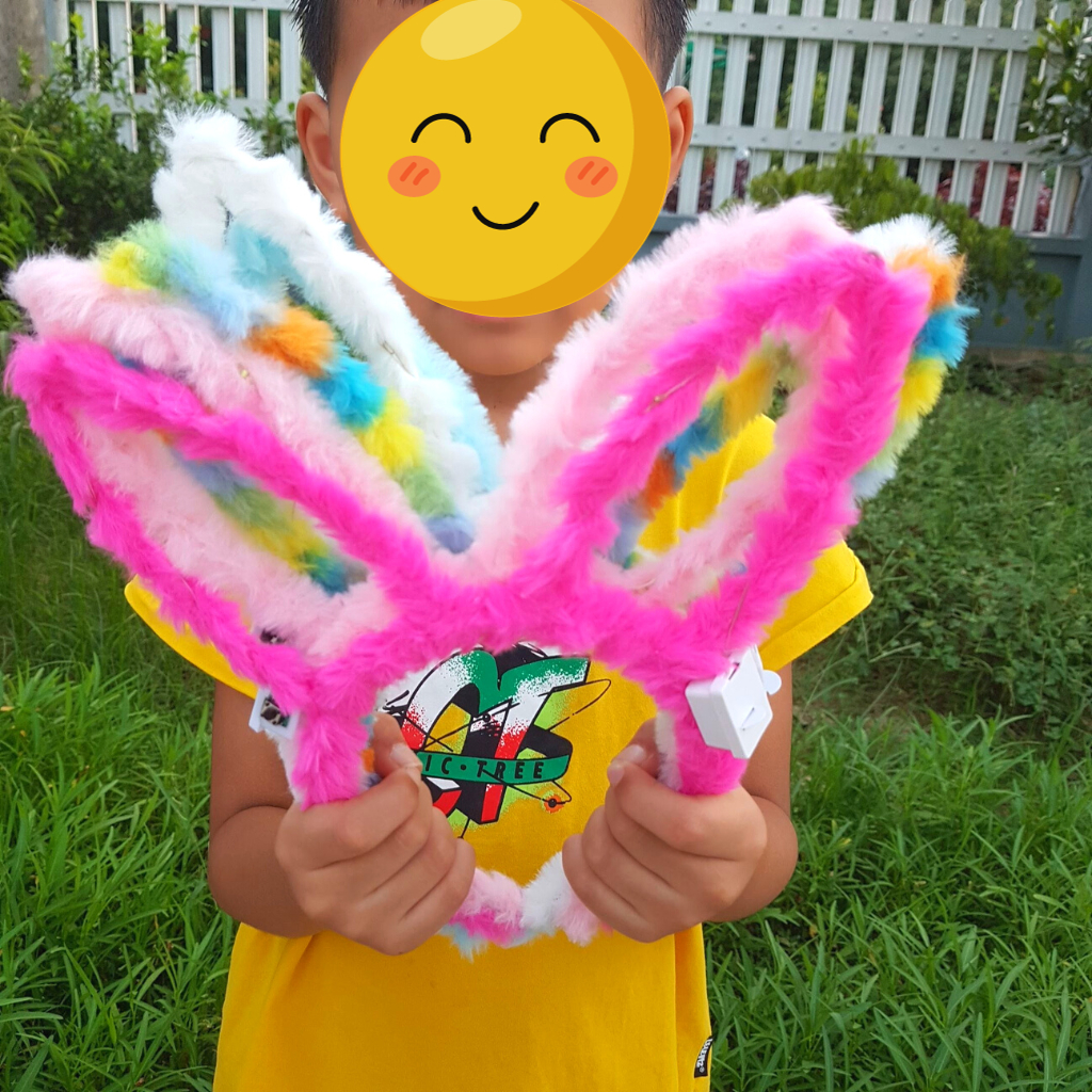 Bờm tai thỏ phát sáng Đồ chơi Noel 2024  Mũ nón băng đô tai thỏ có đèn Led lấp lánh - Đồ chơi MiniKids