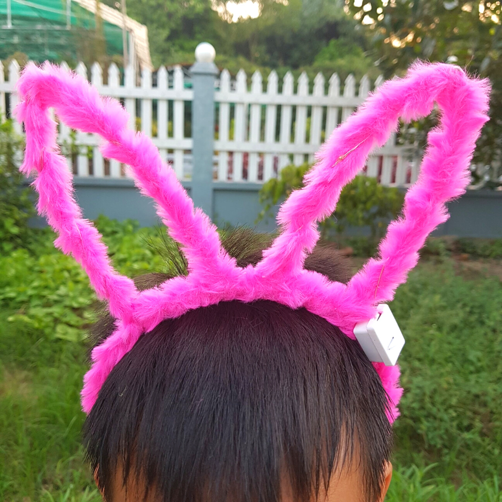 Bờm tai thỏ phát sáng Đồ chơi Noel 2024  Mũ nón băng đô tai thỏ có đèn Led lấp lánh - Đồ chơi MiniKids