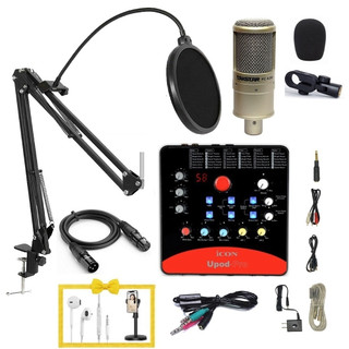 Combo Mic thu âm Takstar PC-K200 Full và Soundcard Icon Upop Pro