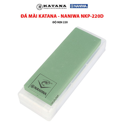 Đá mài phá Naniwa thương hiệu KATANA độ mịn #220 (có đế) - NKP220C