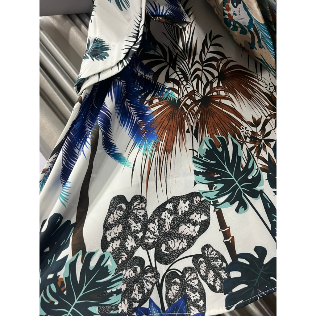 BIGSIZE - Áo sơ mi cổ đăng tông BB - Boiz nam tay ngắn 80kg - 130kg - Lá dừa xanh