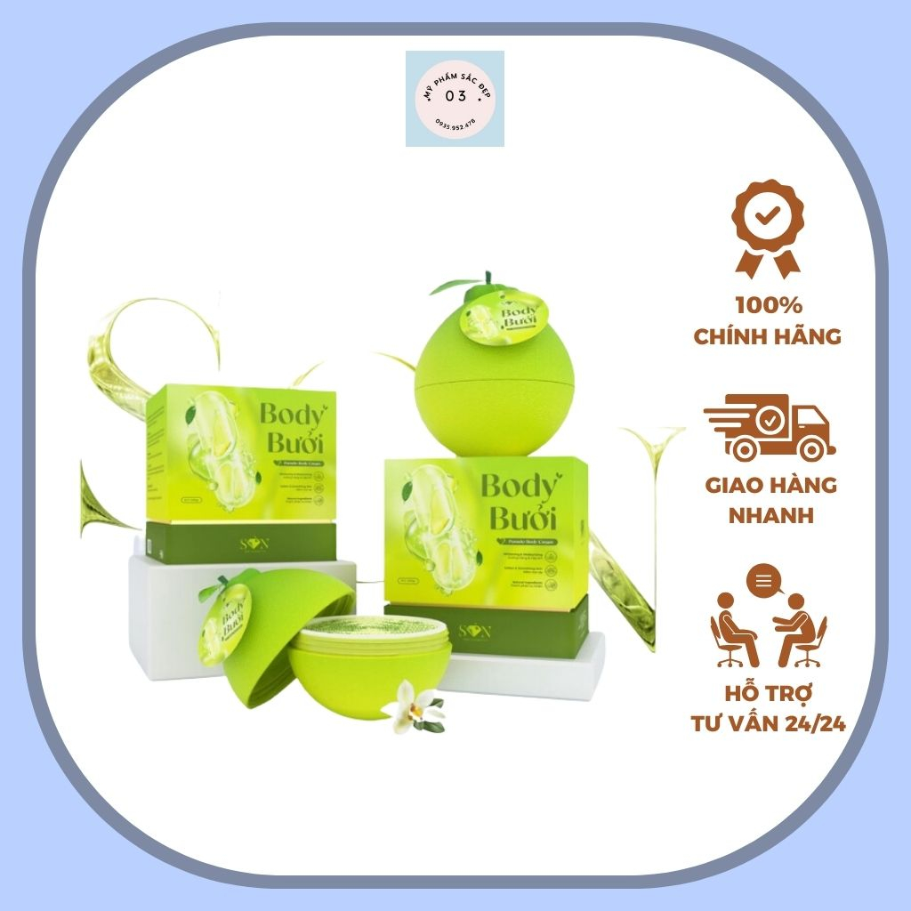 Kem body mùi bưởi S O N G R O U P - Tặng kèm 2 gói tắm trắng