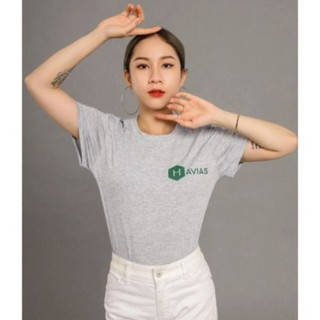 Log HAVIAS áo thun cổ tròn vải Cotton 100% Premium