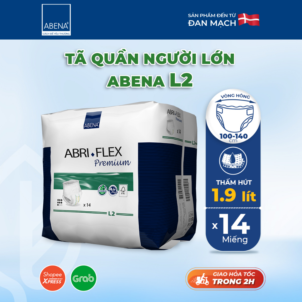 [Mua 1 Tặng 1] Tã Quần Người Lớn Abri Flex Premium L2 - 1900ml (14 Miếng)