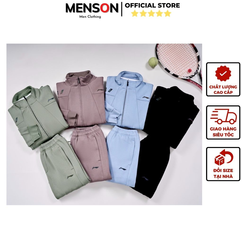 Bộ đồ nam mùa đông kéo khoá siêu ấm form đẹp Menson MD2810 Bộ nỉ nam mùa đông dài tay dày dặn 2023 Hàng Cao Cấp