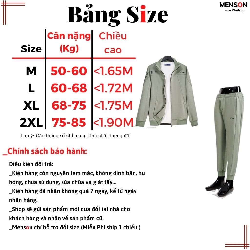 Bộ đồ nam mùa đông kéo khoá siêu ấm form đẹp Menson MD2810 Bộ nỉ nam mùa đông dài tay dày dặn 2023 Hàng Cao Cấp