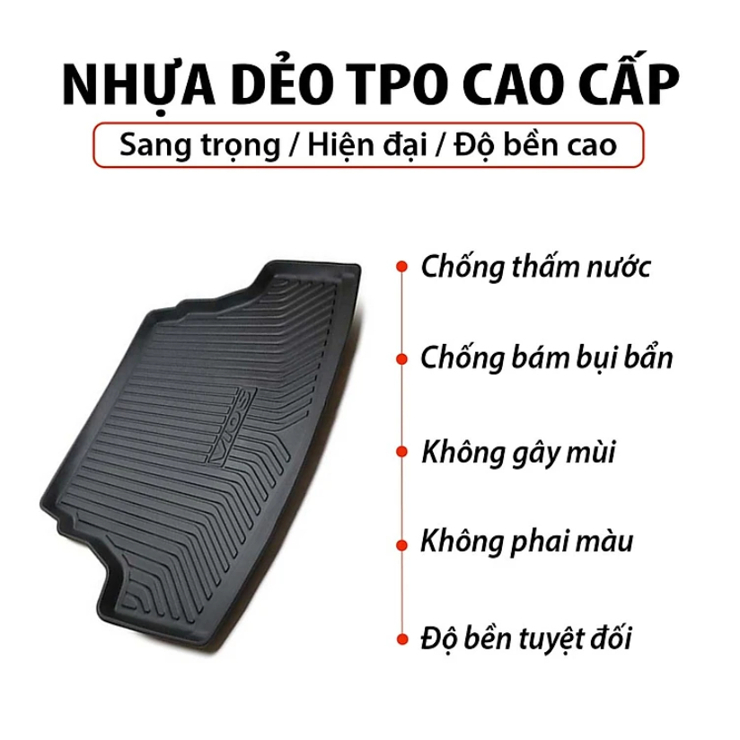 Lót cốp nhựa xe VIOS 2014 đến 2023 SPEEDCAR chính hãng chất liệu nhựa dẻo cao cấp không mùi dễ vệ sinh LC-TO001 | BigBuy360 - bigbuy360.vn