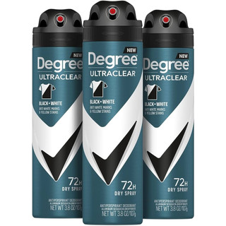 Xịt khử mùi nam Degree Men MotionSense Antiperspirant Deodorant Dry Spray UltraClear Black + White 107g (Mỹ)