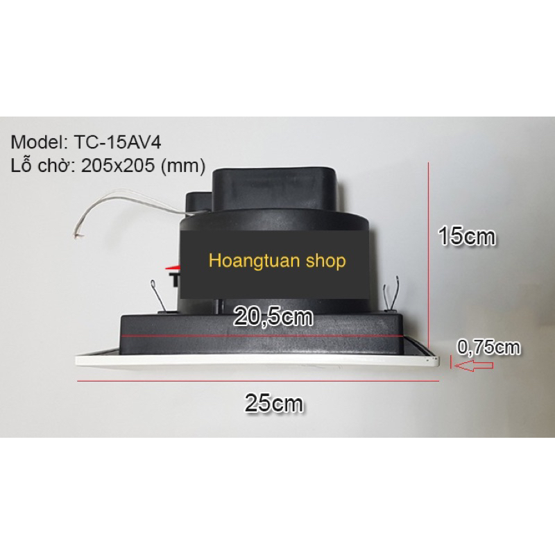 Quạt hút âm trần TC 15AV4 .