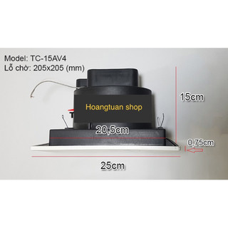 [lỗ trần 20x20cm] Quạt hút âm trần Tico 15AV4.