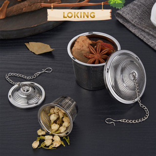 Lọc trà inox 304 hình trụ, có dây treo, không gỉ, nhiều kích thước - LOKING