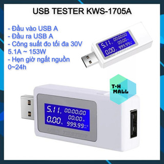 Usb tester / Thiết bị kiểm tra đo dòng điện, điện áp Keweisi KWS-1705a