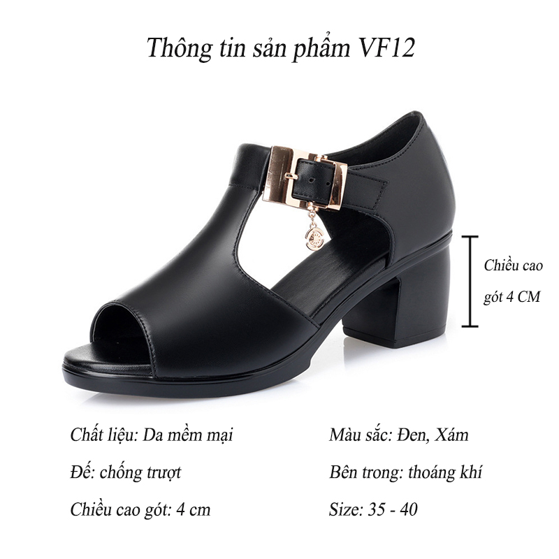 Giày cao gót nữ mũi nhọn đế vuông cao 4 phân màu trắng thiết kế nơ đính đá bít mũi bảo hành 1 năm VF122 TIMAN