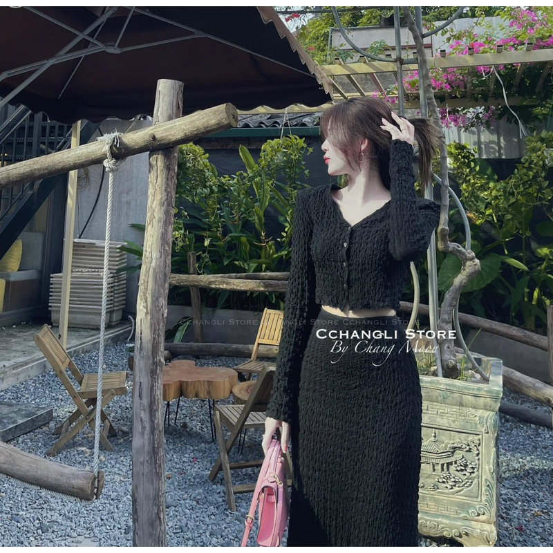 Set áo ren len  tay suông nhỏ  mix chân váy đuôi cá ôm dáng hách eo xịn xò thời trang ZENA Shop