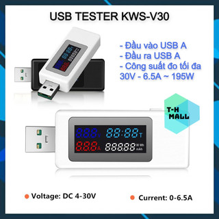 [DEAL SỐC] USB tester / thiết bị đo test dòng điện điện áp màn hình màu KWS-V30 Keweisi V30