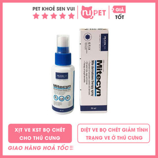 Xịt ve rận ghẻ Chó Mèo Mitecyn Hộp 50ml