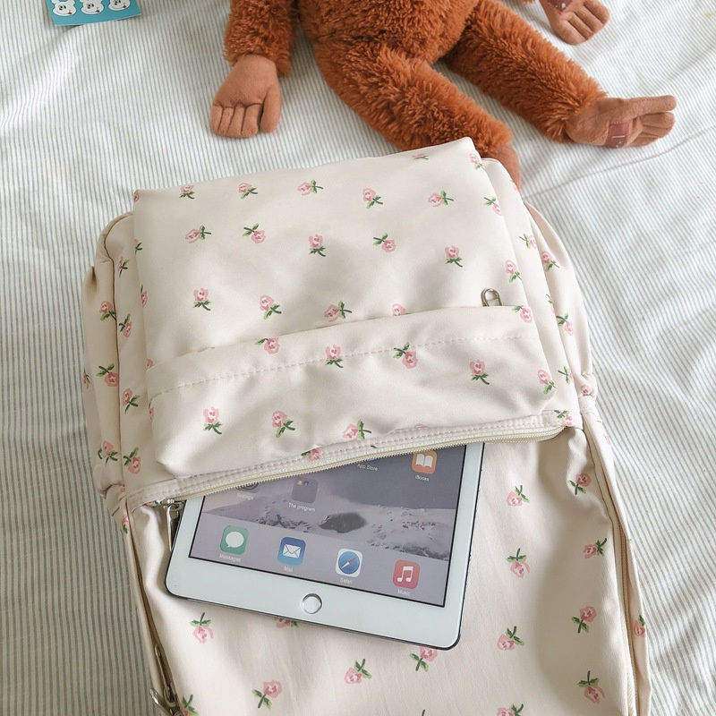 Balo đi học nữ họa tiết đơn giản, balo học sinh sinh viên phong cách đơn giản dễ phối đồ BZ005